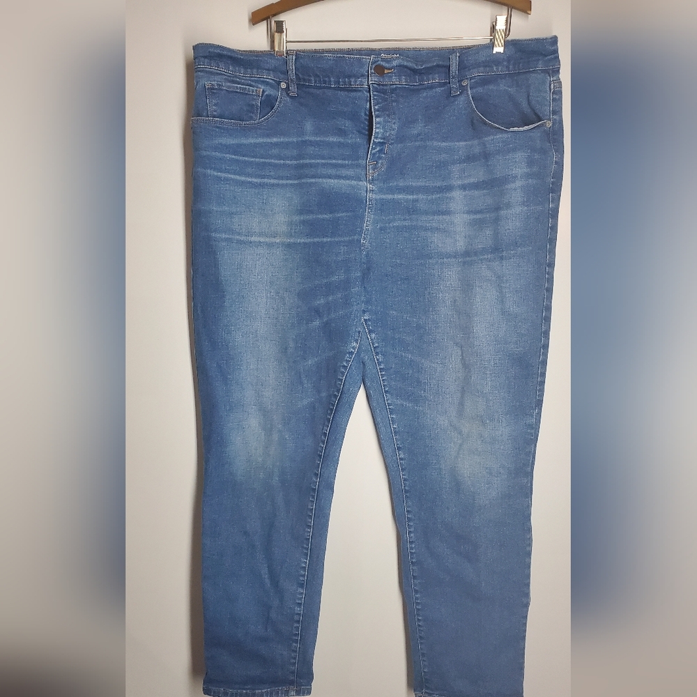 AVA VIV Blue Women's Jeans 20W Straight Rectro